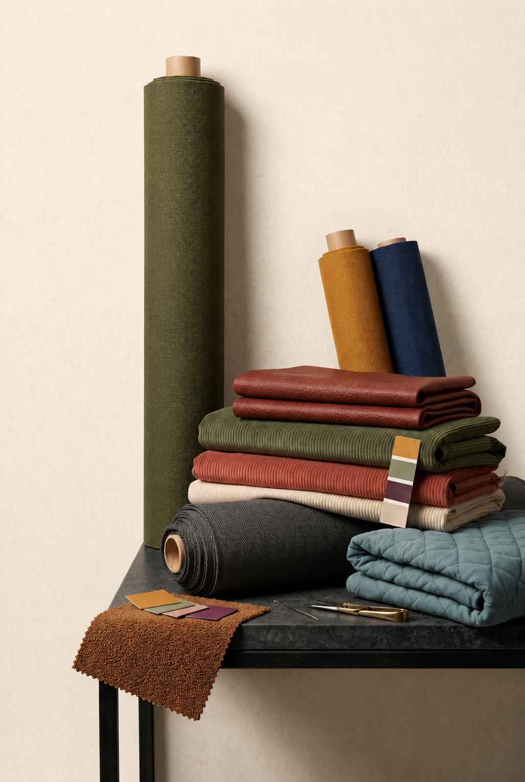 Cordura, matelacé, carpincho y mucho más, en distintas texturas, calibres y una amplia paleta de colores.